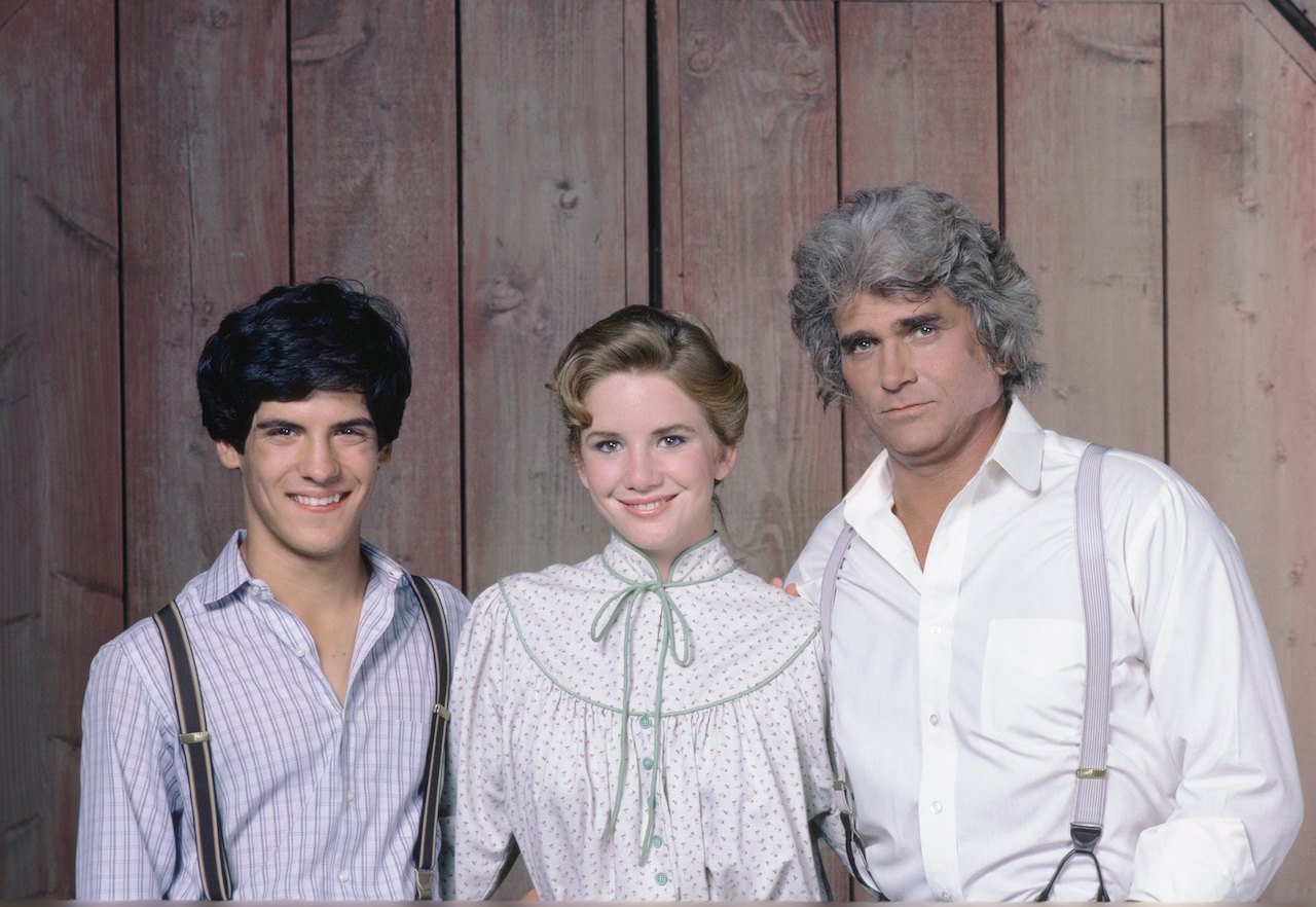 (l-r) Matthew Laborteaux, Melissa Gilbert, and Michael Landon