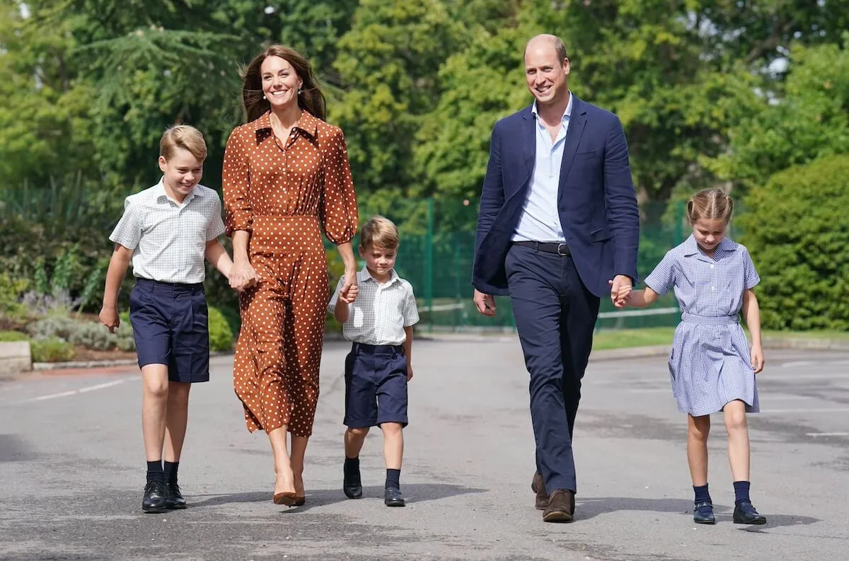 Prince William and Kate Middleton with their three children